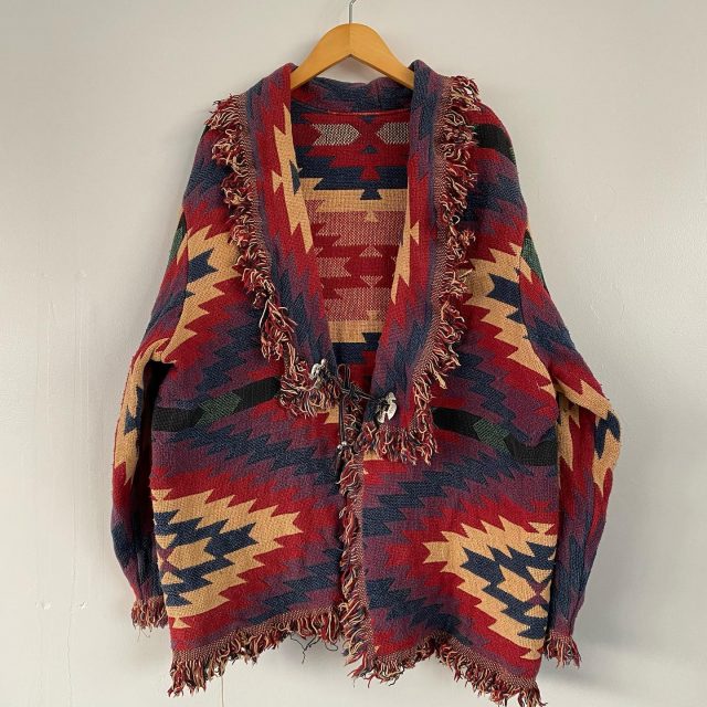 【women's】 native pattern rug jacket 
￥9,900-

#alaska_tokyo
#vintage
#shimokitazawa
#usedclothing