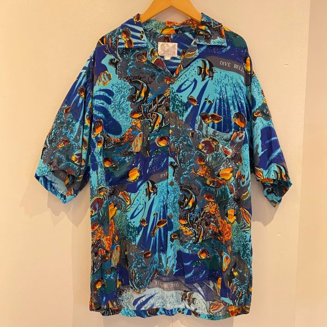 【men's】
underwater print Hawaiian shirt
￥4,950-

#alaska_tokyo
#vintage
#shimokitazawa
#usedclothing